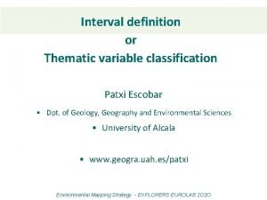 Equal interval classification