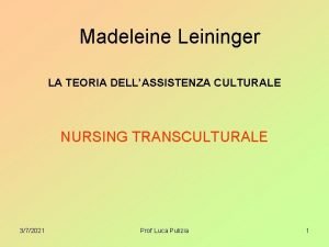 Teoria madeleine leininger