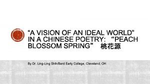 By Dr LingLing ShihBard Early College Cleveland OH