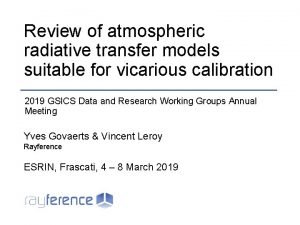 Review of atmospheric radiative transfer models suitable for