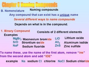 Naming compunds