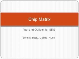 Chip Matrix Past and Outlook for SRS Sorin