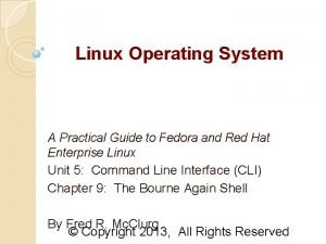 Linux Operating System A Practical Guide to Fedora