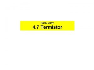 Termistor princip