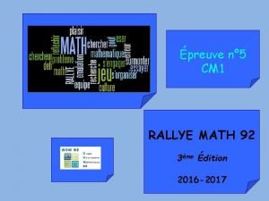 Rallye maths 92