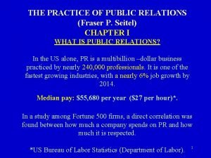 The practice of public relations