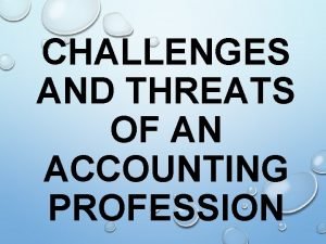 Threats in accounting profession