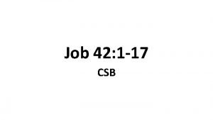 Job 42 csb