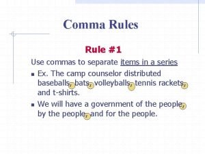 Comma rule 4