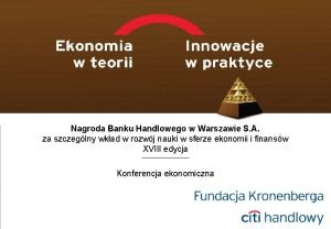 Nagroda Banku Handlowego w Warszawie S A za