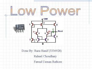 Done By Raza Hanif 3336928 Raheel Choudhary Fawad