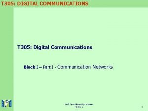 T 305 DIGITAL COMMUNICATIONS T 305 Digital Communications