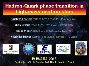 HadronQuark phase transition in highmass neutron stars Gustavo