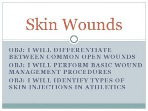 Types of wound