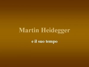 Martin Heidegger e il suo tempo La Vita