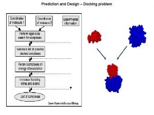 Prediction and Design Docking problem Docking process definition