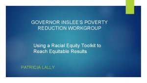 Poverty reduction workgroup