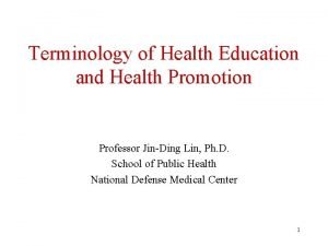 Who health promotion glossary
