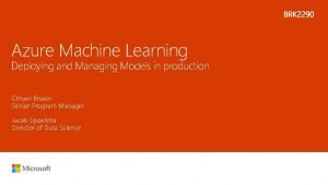 Azure Machine Learning Deploying and Managing Models in