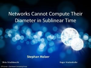 Networks Cannot Compute Their Diameter in Sublinear Time