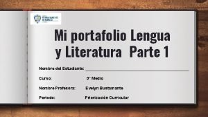 Portafolio de lengua y literatura Portafolio de lengua y literatura