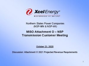 Northern States Power Companies NSPMN NSPWI MISO Attachment