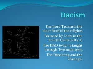 Daoism/taoism definition