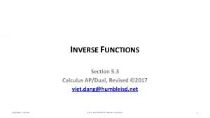 Inverse function