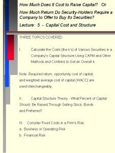 How Much Does It Cost to Raise Capital