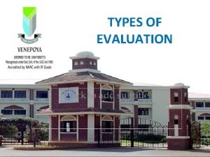 Characteristics of evaluation