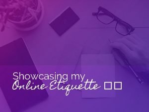 Showcasing my Online Etiquette The internet is insecure