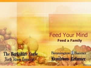 Feed Your Mind Feed a Family October 19