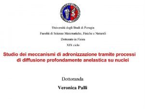 Nuclei come microrivelatori di effetti di QCD Esperimenti