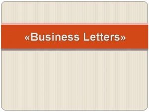 Business letter placing order