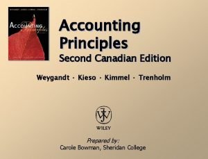 Accounting principles second canadian edition