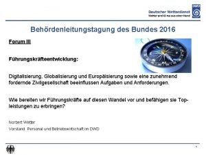 Behrdenleitungstagung des Bundes 2016 Forum III Fhrungskrfteentwicklung Digitalisierung