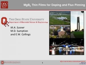 Mg B 2 Thin Films for Doping and