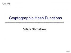 Collision resistant hash function