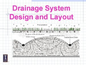 Layout of drainage system