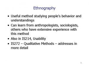 Ethnomethodology and ethnography