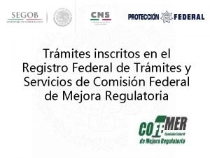 Trmites inscritos en el Registro Federal de Trmites