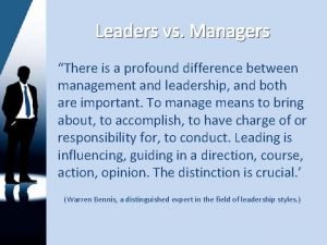 How to be a good leader and manager