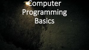 Computer Programming Basics Software All the Programs on