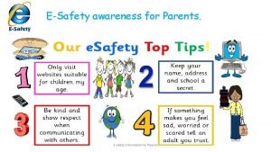 ESafety awareness for Parents Esafety Information for Parents