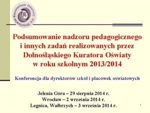 Podsumowanie nadzoru pedagogicznego i innych zada realizowanych przez