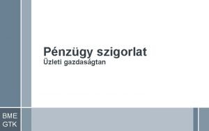 Pnzgy szigorlat zleti gazdasgtan BME GTK 1 Markowitzfle