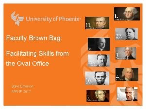 Faculty Brown Bag Facilitating Skills from the Oval