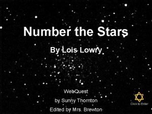 Number the Stars By Lois Lowry Web Quest