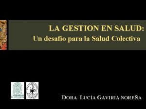 Niveles de gestion en salud