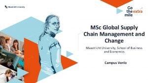 Maastricht university supply chain management